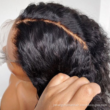 Cheap Yeswigs Water Wave Raw Brazilian Virgin Human Hair Lace Closure Wig Vendor Hd Full Transparent Lace Front Wig Human Hair